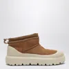 Ugg Cl Ultra Mini Weathe Ankle Boots In Leather Color Suede In Brown