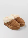 Ugg Chestnut Suede Slides Faux Fur