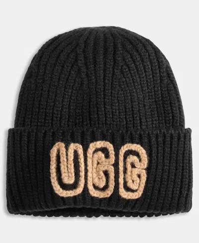 Ugg Chunky Crafted Rib Beanie In Black