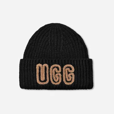 Ugg Chunky Crafted Rib Beanie In Black