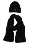 Ugg ® Chunky Knit Beanie & Scarf Set In Black