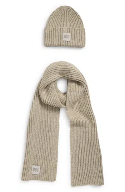 Ugg ® Chunky Knit Beanie & Scarf Set In Gray