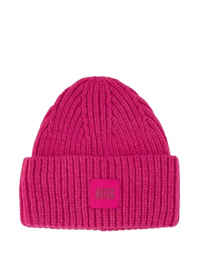 Ugg Chunky-knit Beanie Hat In Pink