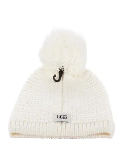 Pre-owned Ugg Chunky Knit Pom Pom Beanie W/tags In Neutral