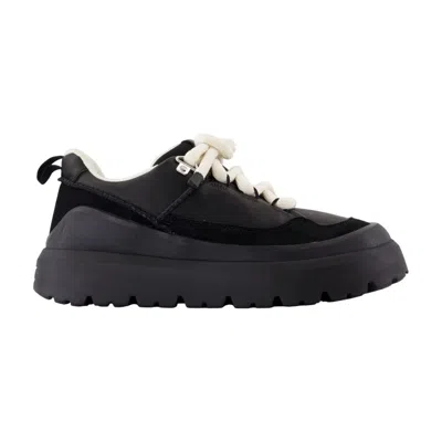 Ugg Chunky Platform Lambskin Trainer In Black