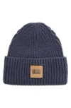 Ugg ® Chunky Rib Beanie In Blue