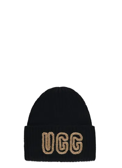 Ugg Chunky Rib Beanie Hat In Black