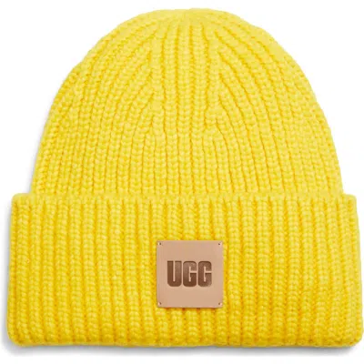 Ugg ® Chunky Rib Beanie In Yellow