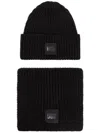 Ugg Chunky Rib Knit Set In Black