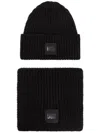 Ugg Chunky Rib Knit Set In Black