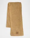 Ugg Chunky Rib Scarf In Brown