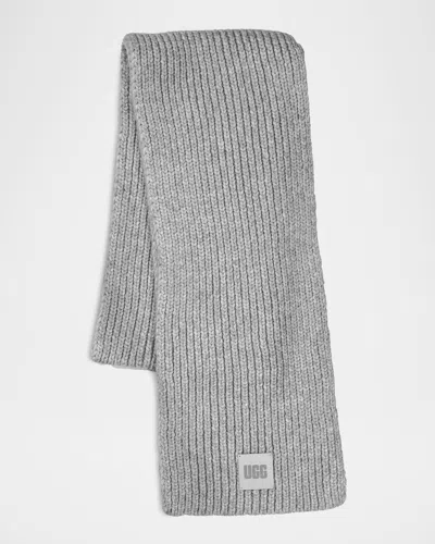 Ugg Chunky Rib Scarf In Gray