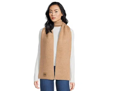 Ugg Chunky Rib Scarf Scarves Camel: One Size In Brown