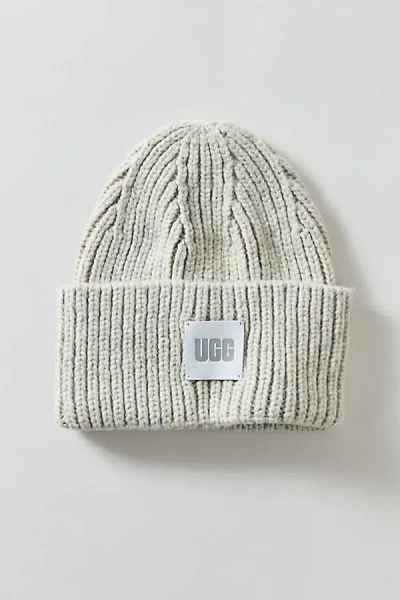 Ugg Chunky Ribbed Knit Beanie In Light Grey, Women's At Urban Outfitters In Gray