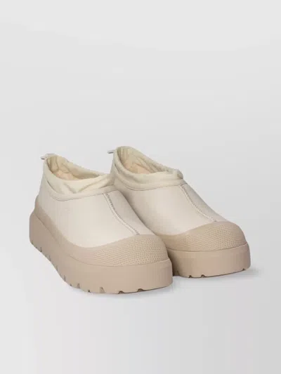Ugg Chunky Sole Ankle Boots In Beige