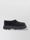 Ugg Mens Tasman Lug Suede And Shearling Slippers Blac