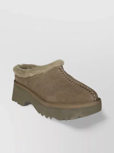 Ugg Chunky Sole Stitch Detailing Mules In Green
