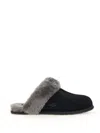 Ugg Scuffette Ii Black Suede Slippers In Black