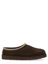 Ugg Mens Tasman Shearling-lined Suede Slippers Dark Brow In Brown