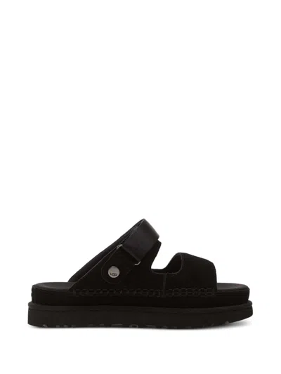 Ugg Ciabatte Nere Con Laccio Regolabile  In Black
