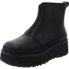 Ugg City Function Womens Zipper Leather Booties In Black
