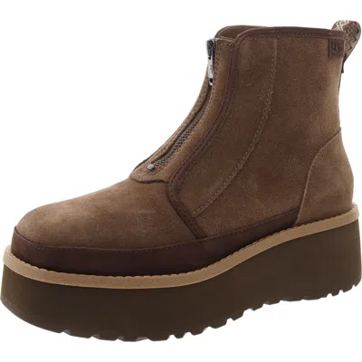 Ugg Cityfun Zip Boots Womens Platforms Mid-calf Winter & Snow Boots In Brown
