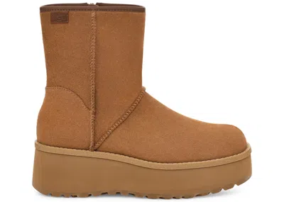 Pre-owned Ugg Cityfunc Mid Boot (women's) Sneakers In Chestnut