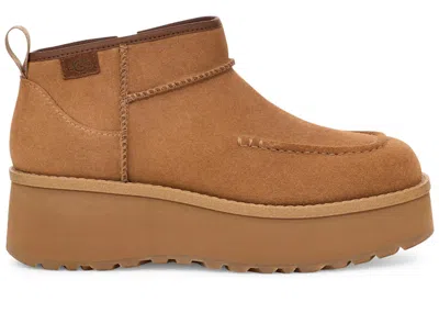 Pre-owned Ugg Cityfunc Ultra Mini Boot (women's) Sneakers In Chestnut