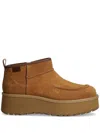 Ugg Ankle Boots High-heeled Platform Sole In Brown