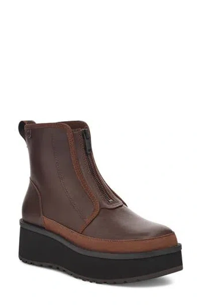 Ugg ® Cityfunc Zip Platform Bootie In Burnt Cedar