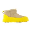 Ugg Short Weather Hybrid Fold-over Platform Boots In Gray