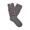Ugg Clarice Tall Slouchy Sock In Charcoal In Pink