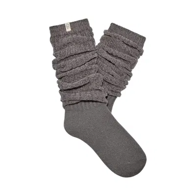 UGG CLARICE TALL SLOUCHY SOCK IN CHARCOAL