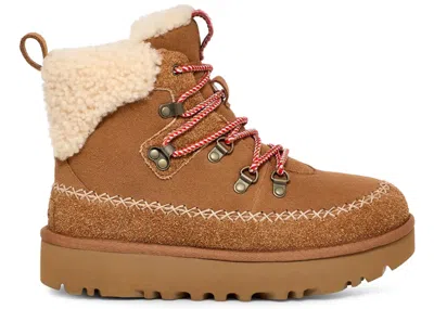 Pre-owned Ugg Classic Alpine Laceup Boot (women's) Sneakers In Chestnut