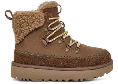 Pre-owned Ugg Classic Alpine Laceup Boot (women's) Sneakers In Hickory In Brown