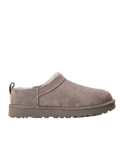 Ugg Classic Micro Suede Plush Fur Slip-on Shoes In Gold