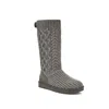 Ugg Classic Cardi 1143702k Tall Boot Women's Gray Cable-knit Pull-on Rhs555 In Gray