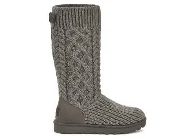 Pre-owned Ugg Classic Cardi Cabled Knit Boot (women's) Sneakers In Grey
