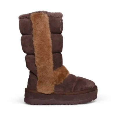 Pre-owned Ugg Classic Chillapeak Tall Burnt Cedar Suede Women's Boots Size Us 6/uk 4