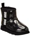 Ugg Classic Clear Mini Pvc And Faux-shearling Boots In Black