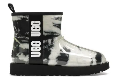 Pre-owned Ugg Classic Clear Mini Boot Marble (women's) Sneakers In Black/white