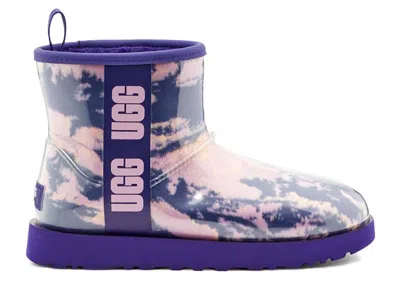 Pre-owned Ugg Classic Clear Mini Boot Marble (women's) Sneakers In Violet Night/pink