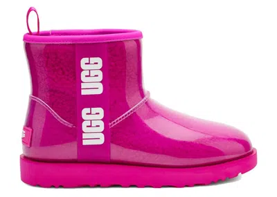 Pre-owned Ugg Classic Clear Mini Boot (women's) Sneakers In Dragon Fruit/white