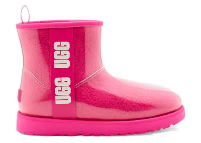 Pre-owned Ugg Classic Clear Mini Boot (women's) Sneakers In Rock Rose/white