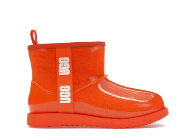 Pre-owned Ugg Classic Clear Mini Ii Boot (kids) Sneakers In Orange Soda