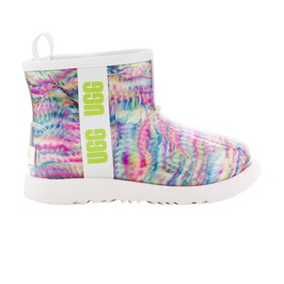 Pre-owned Ugg Classic Clear Mini Pixelate Boot Kids 'multi-color' | Kid's Size 5 In Multicolor