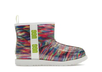 Pre-owned Ugg Classic Clear Mini Pixelate Boot (kids) Sneakers In White
