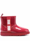 Ugg Classic Mini Waterproof Clear Boot In Red