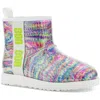 Ugg Classic Clear Mini Womens Pull On Ankle Booties In Multi