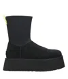 Ugg Womens Black Classic Dipper Suede And Rubber Boots In Nero